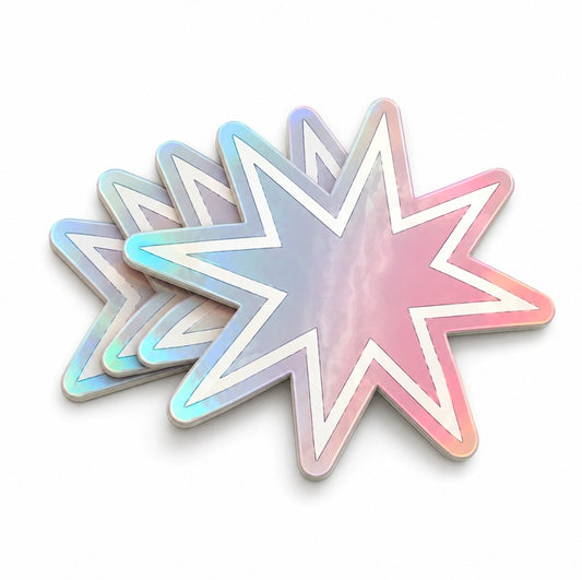 Pre-Order: DownShift Holographic Star Sticker 5 Pack