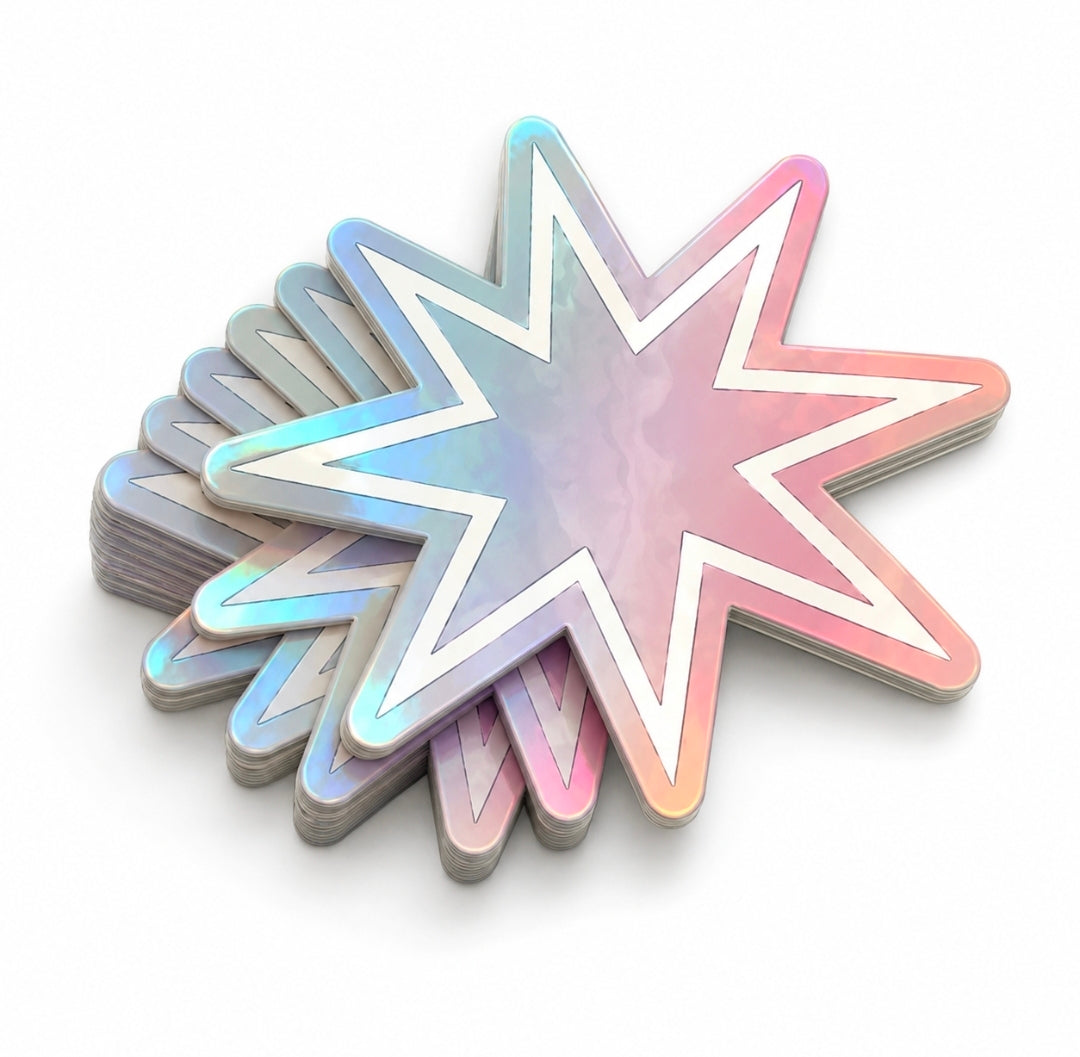 Pre-Order: DownShift Holographic Star Sticker 20 Pack